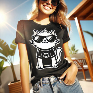 サンクールガス付き宇宙猫 Tシャツ