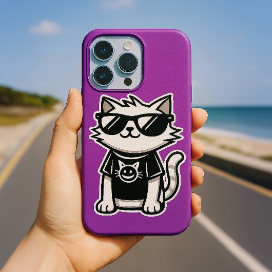 サンクールガス紫の世界猫 Case-Mate iPhoneケース