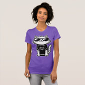 サンクールガス紫の世界猫 Tシャツ (正面フル)