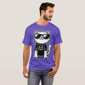 サンクールガス紫の世界猫 Tシャツ (正面フル)