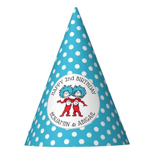 サンク1 サンク2 | 双子の誕生日 パーティーハット (正面)
