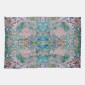 サングモダンリア色の一種の抽象芸術 キッチンタオル (横)