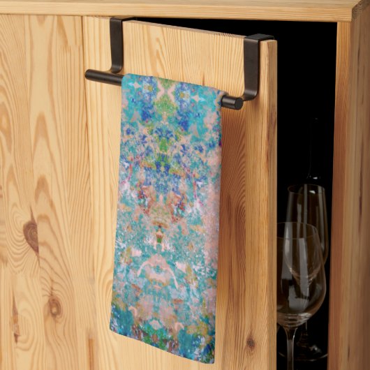 サングモダンリア色の一種の抽象芸術 キッチンタオル (三つ折り)