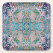 サングモダンリア色の一種の抽象芸術 スクエアペーパーコースター (正面)