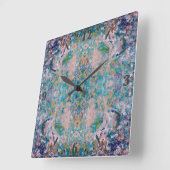 サングモダンリア色の一種の抽象芸術 スクエア壁時計 (傾斜)