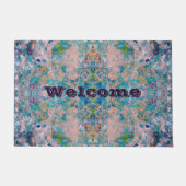 サングモダンリア色の一種の抽象芸術 ドアマット (正面)