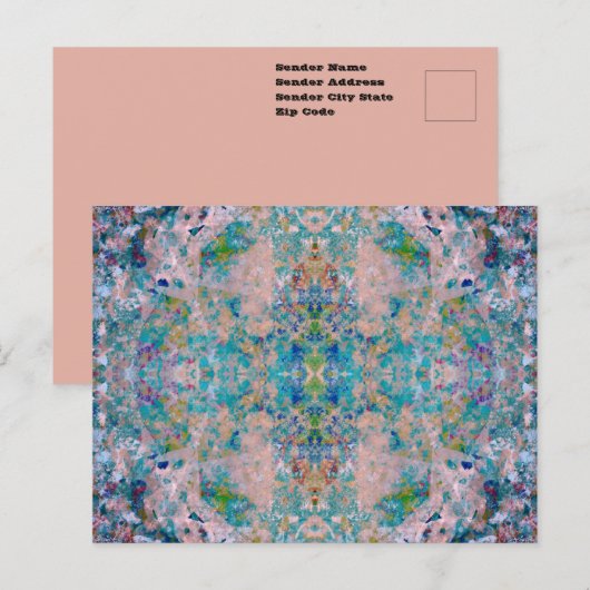 サングモダンリア色の一種の抽象芸術 ポストカード (正面/裏面)