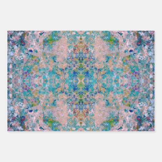 サングモダンリア色の一種の抽象芸術 ラッピングペーパーシート (正面2)