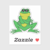 サングラスおもしろいの誇りを持ったカエル シール (シート)