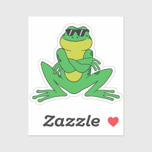 サングラスおもしろいの誇りを持ったカエル シール (シート)