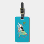 サングラスおもしろいオンバケーションマンガ | 夏 ラゲッジタグ (正面縦)