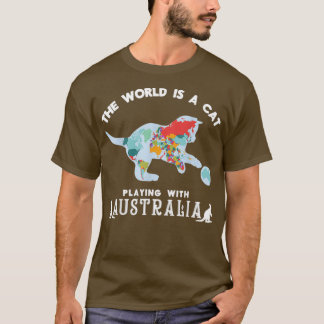 サングラスおもしろいズのヴァイオリン遊を着た猫 Tシャツ
