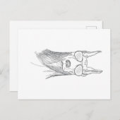 サングラスおもしろい付きドバーマン犬 シーズンポストカード (正面/裏面)