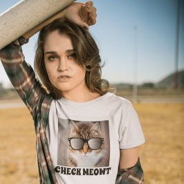 サングラスおもしろいTシャツのネコMeowt Tシャツ