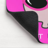 サングラスが付いているちょうどChillinのピンクの漫画のスカル マウスパッド (コーナー)