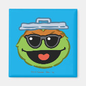 サングラスが付いているオスカーの微笑の顔 マグネット (正面)