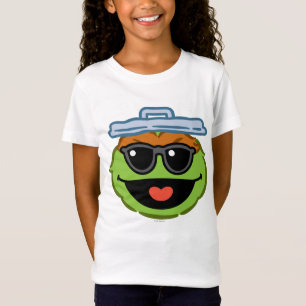 サングラスが付いているオスカーの微笑の顔 Tシャツ