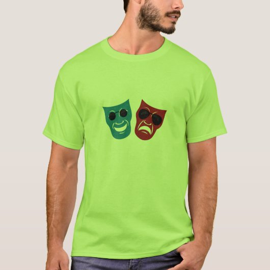 サングラスが付いている戯曲マスク Tシャツ (正面)