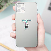 サングラスが似合うおしゃれウサギ Too Hip To Hop シール (スマートフォン)