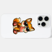 サングラスでアイスクリームを食べるかわいい狐 Case-Mate iPhoneケース (裏面 (横))