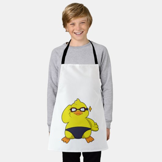 サングラスでアヒル エプロン (着用した状態)