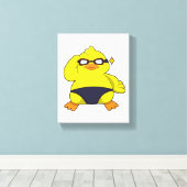 サングラスでアヒル キャンバスプリント (インサイチュ (ウッドフロア))