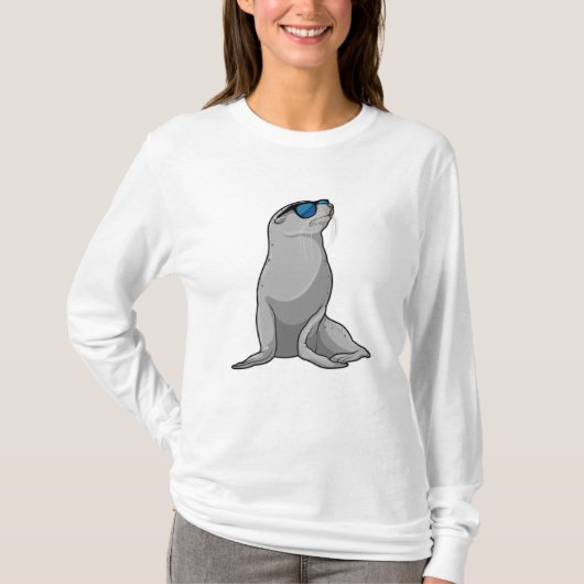 サングラスでシール Tシャツ (正面)