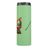 サングラスでスマイルする猫 タンブラー (裏面)