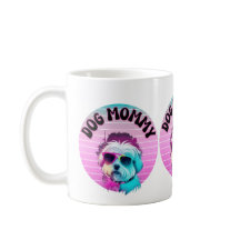 サングラスでピンク色の犬のママの夕日