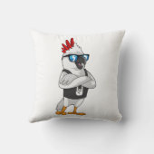 サングラスでミュージシャンとしてオウム クッション (裏面)