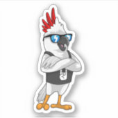 サングラスでミュージシャンとしてオウム シール (正面)