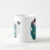 サングラスで人間おもしろい猫を育てる方法 コーヒーマグカップ (中央)