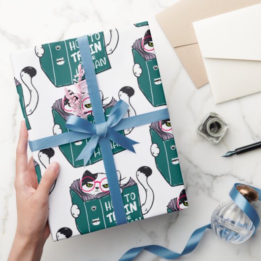 サングラスで人間おもしろい猫を育てる方法 ラッピングペーパー (ギフト)