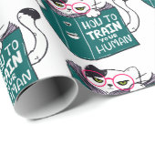 サングラスで人間おもしろい猫を育てる方法 ラッピングペーパー (ロールコーナー)