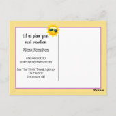 サングラスで海の夕焼けの反射 ポストカード (裏面)