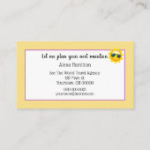 サングラスで海の夕焼けの反射 名刺 (裏面)