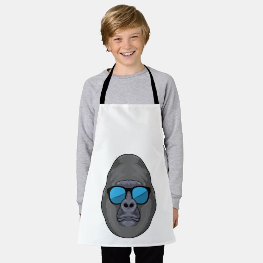 サングラスで猿 エプロン (着用した状態)
