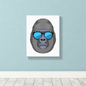 サングラスで猿 キャンバスプリント (インサイチュ (ウッドフロア))