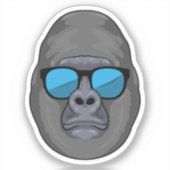 サングラスで猿 シール (正面)