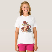 サングラスで猿 Tシャツ (正面フル)
