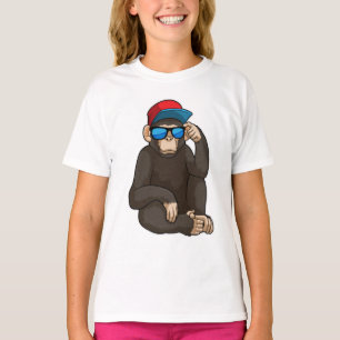 サングラスで猿 Tシャツ