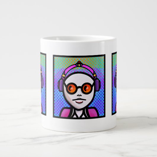 サングラスで見てみよう ジャンボコーヒーマグカップ (正面)