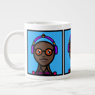 サングラスで見る世界 デザイン ジャンボコーヒーマグカップ