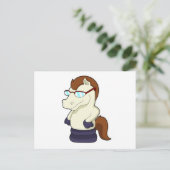 サングラスで馬としてチェスの駒の騎士 ポストカード (スタンド正面)