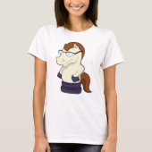 サングラスで馬としてチェスの駒の騎士 Tシャツ (正面)
