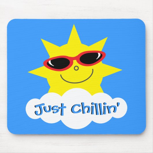 サングラスとのちょうどChillin日曜日 マウスパッド (正面)