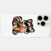 サングラスとアイスクリームのアライグマ Case-Mate iPhoneケース (裏面 (横))
