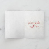 サングラスとカクテルを添えたクリスマススターフィッシュ カード (内部)