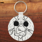 サングラスとキリン キーホルダー (正面)