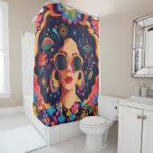 サングラスとグラス シャワーカーテン (インサイチュ)